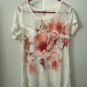 Floral Print Lace Top